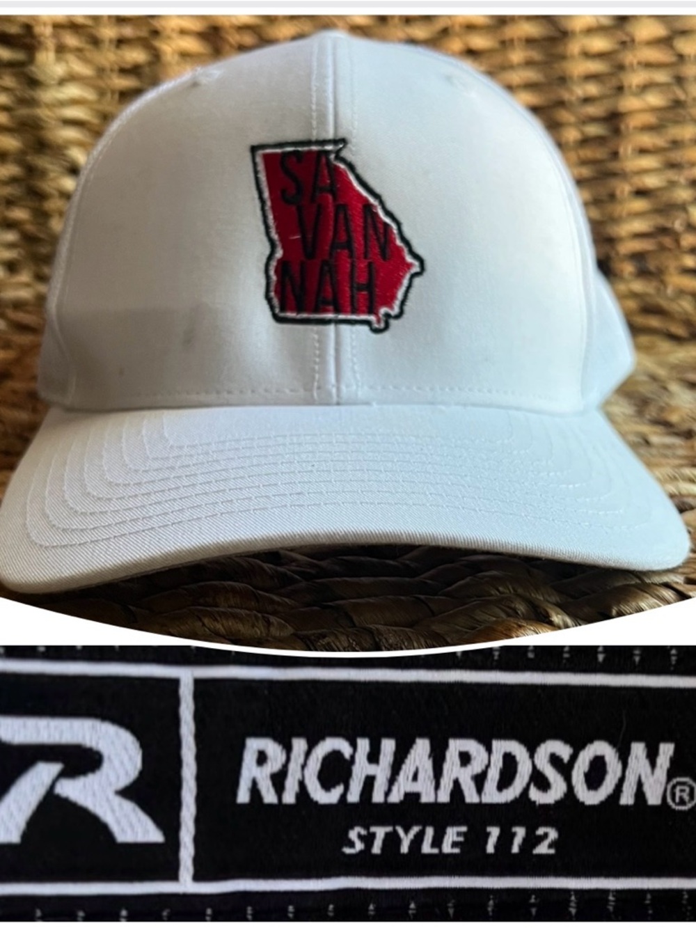 Richardson White Savannah 6 Panel Trucker/Baseball Cap